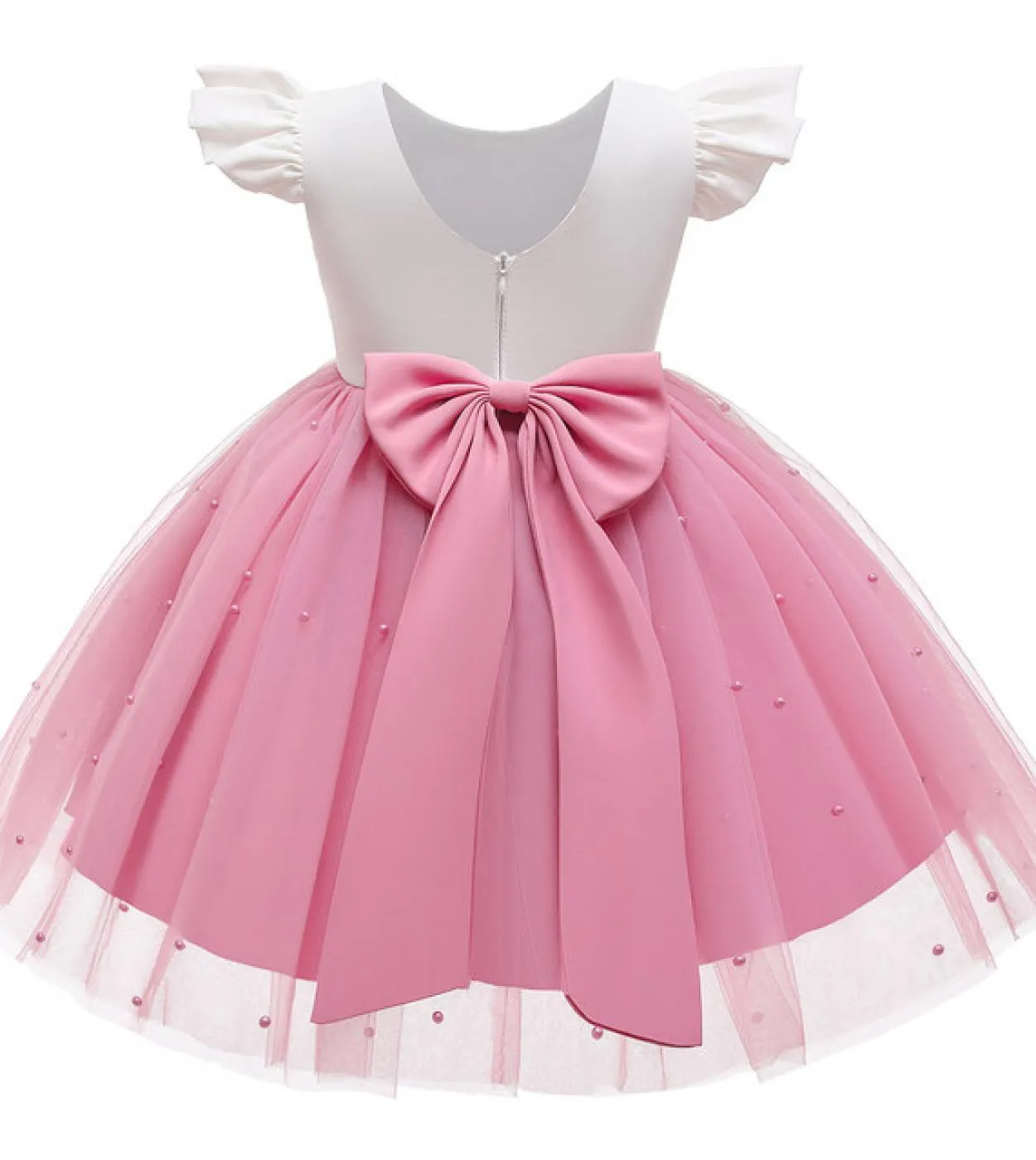 12m Baby Girl Dress Kid Fiocco rosso Perline Natale Tutu Abito Infantile Prima festa di compleanno Outfit Toddler New Year Princ
