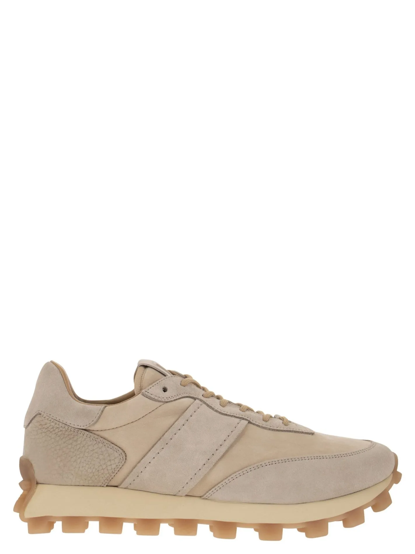 1T - Nabuk and leather sneakers
