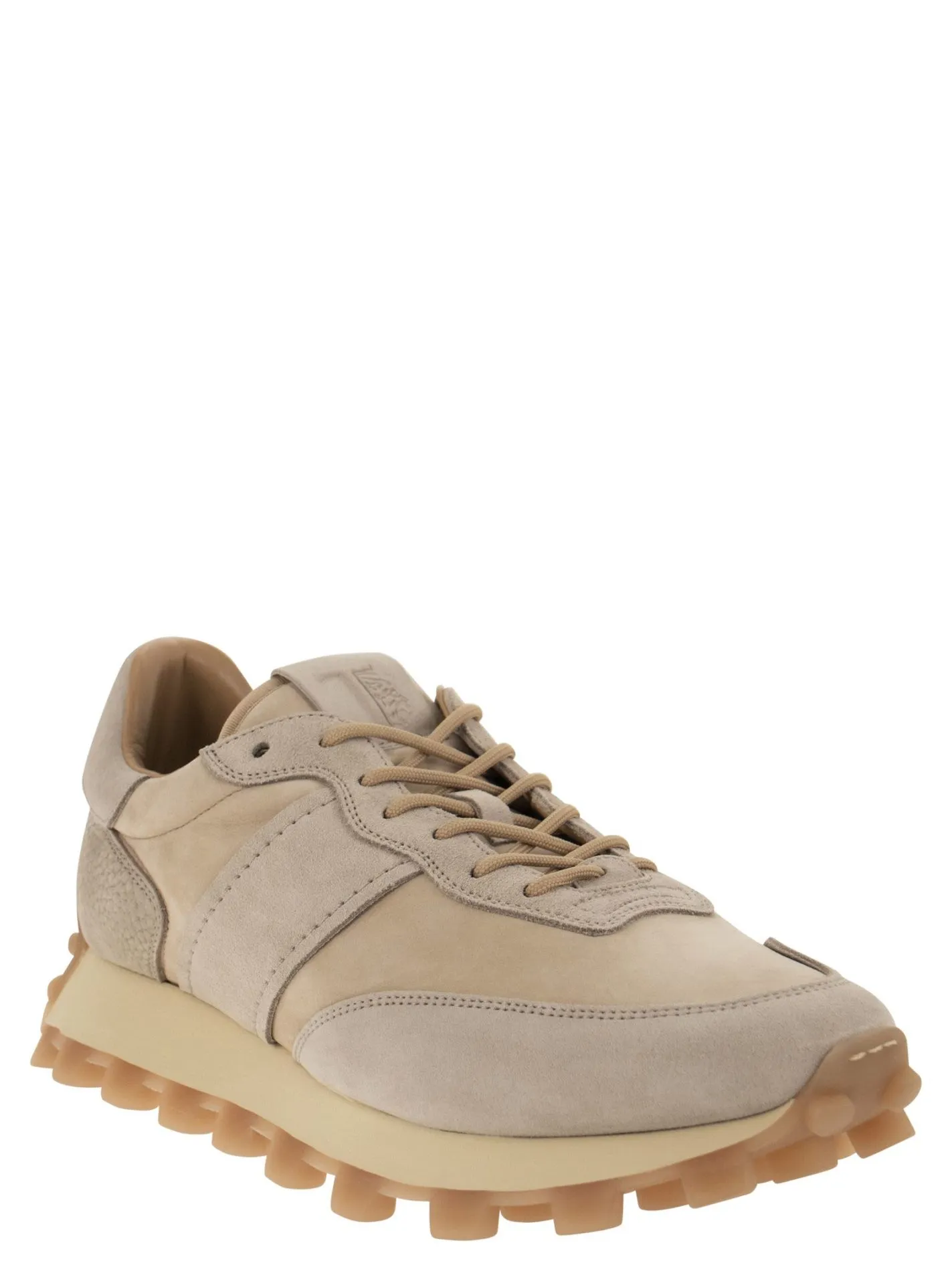 1T - Nabuk and leather sneakers