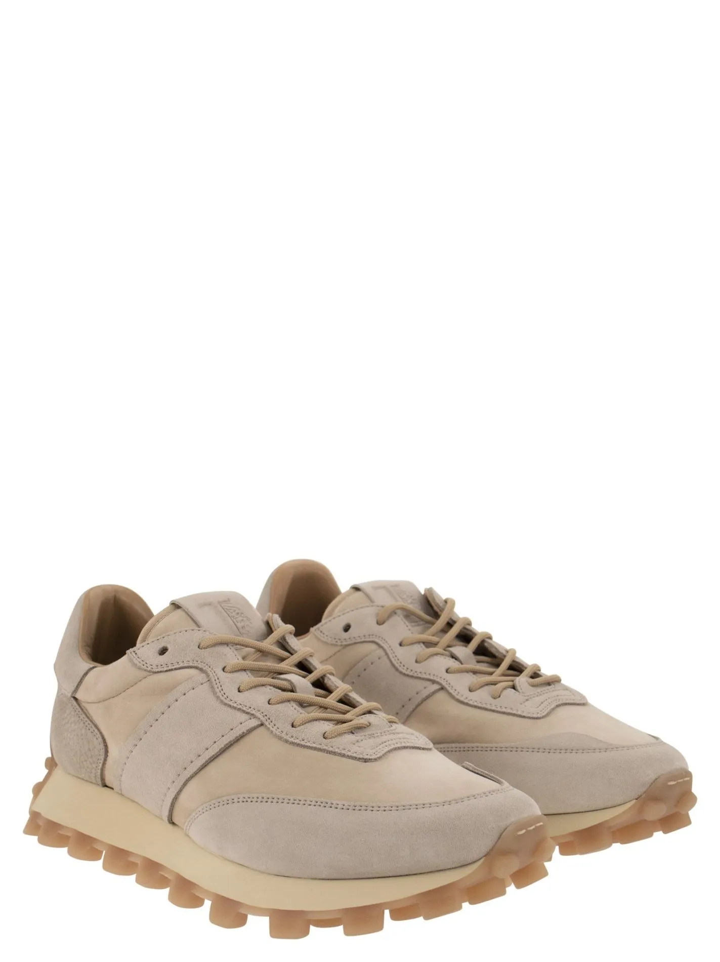 1T - Nabuk and leather sneakers