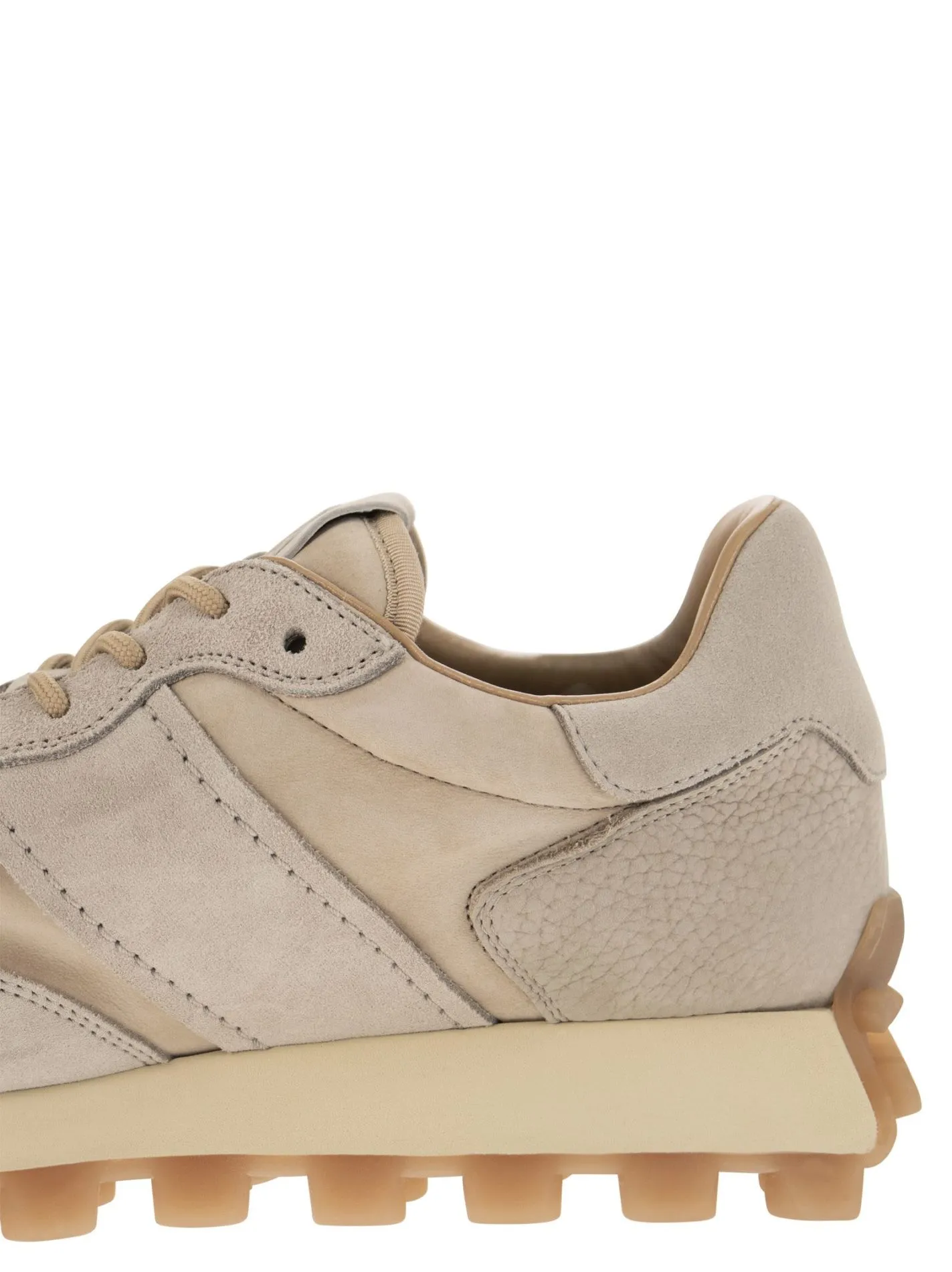 1T - Nabuk and leather sneakers