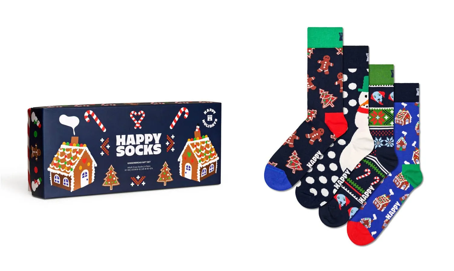 4 pack gingerbread socks gift set