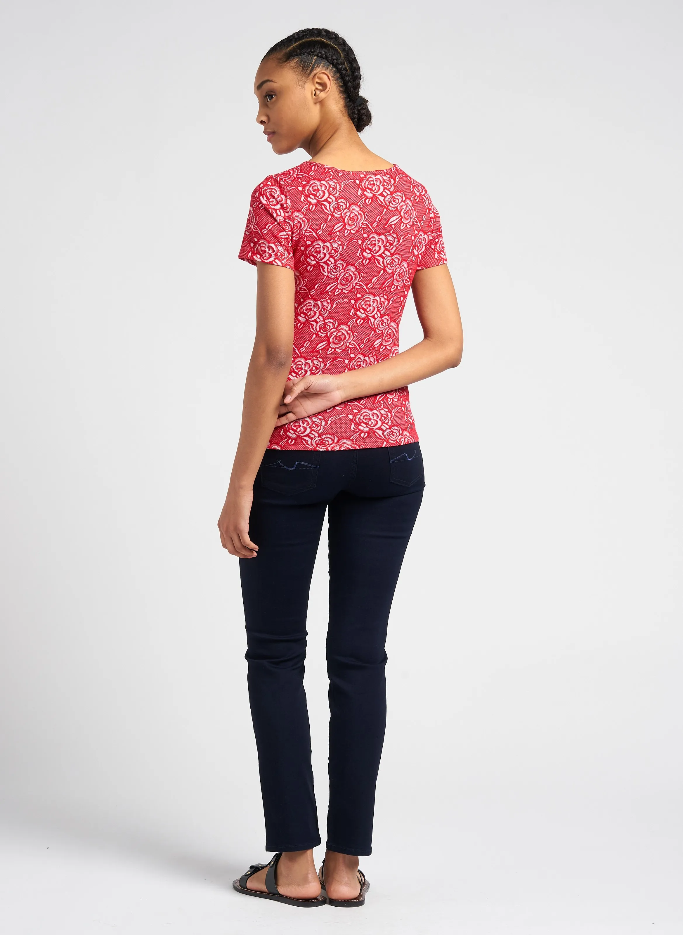  7 FOR ALL MANKIND   ROXANNE MAJESTY - Jeans slim a vita medio-alta in misto cotone | Blu