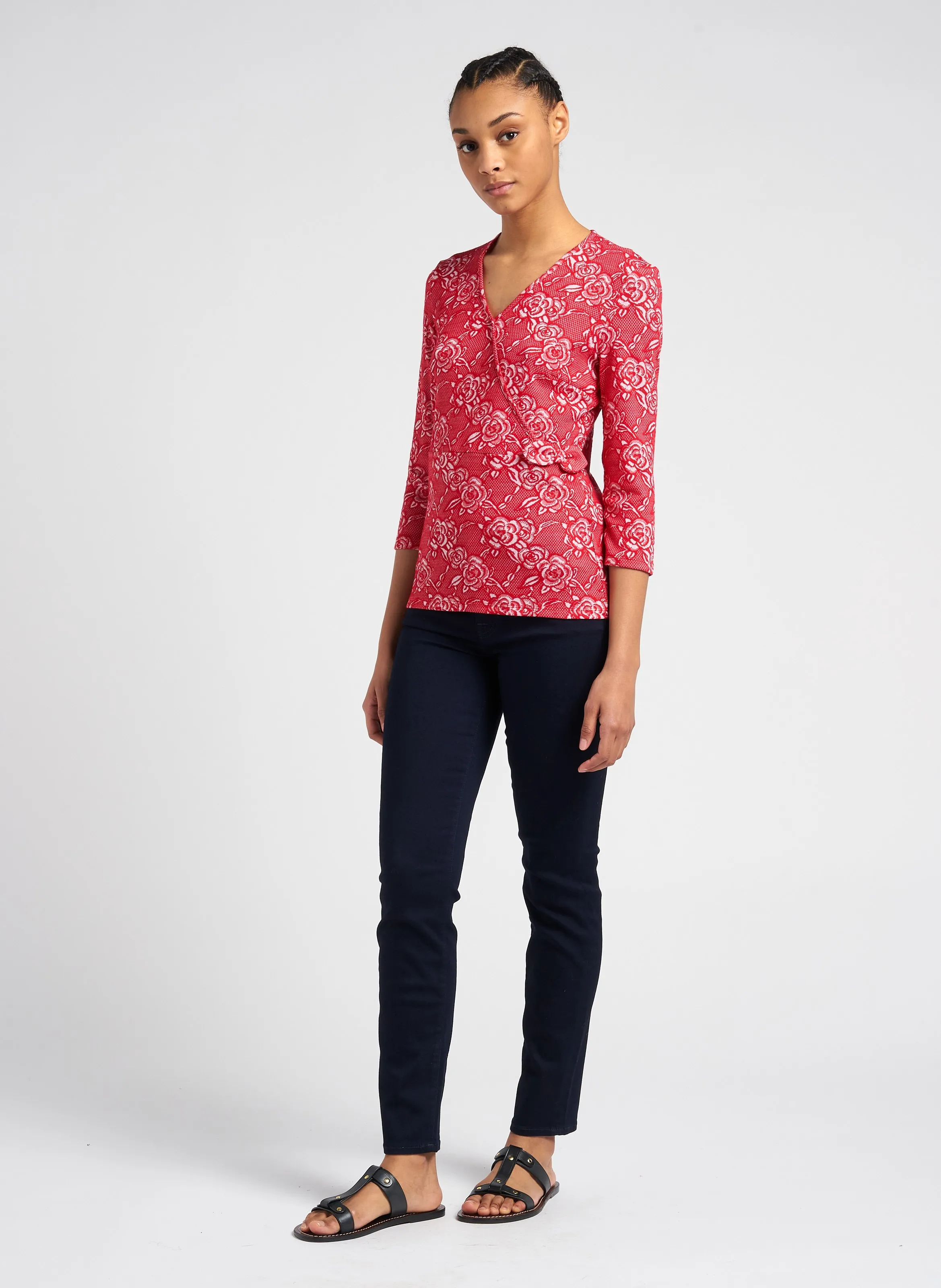  7 FOR ALL MANKIND   ROXANNE MAJESTY - Jeans slim a vita medio-alta in misto cotone | Blu