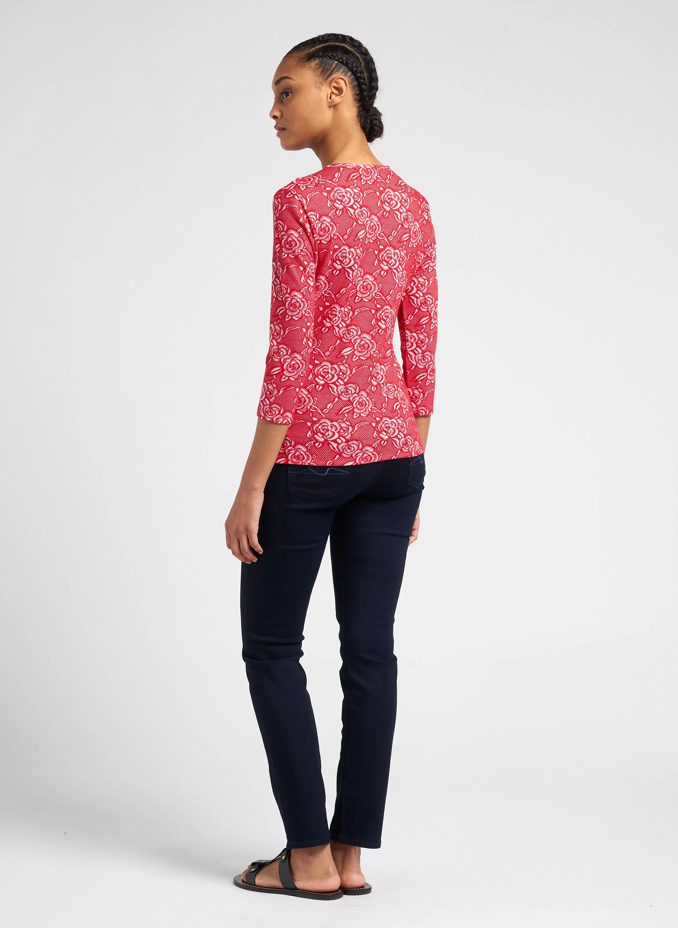  7 FOR ALL MANKIND   ROXANNE MAJESTY - Jeans slim a vita medio-alta in misto cotone | Blu