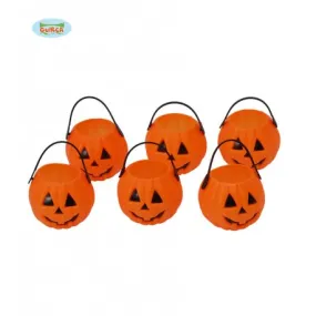 7cm Plastic Halloween and themed party decorative items - blister pack of 6 zucche