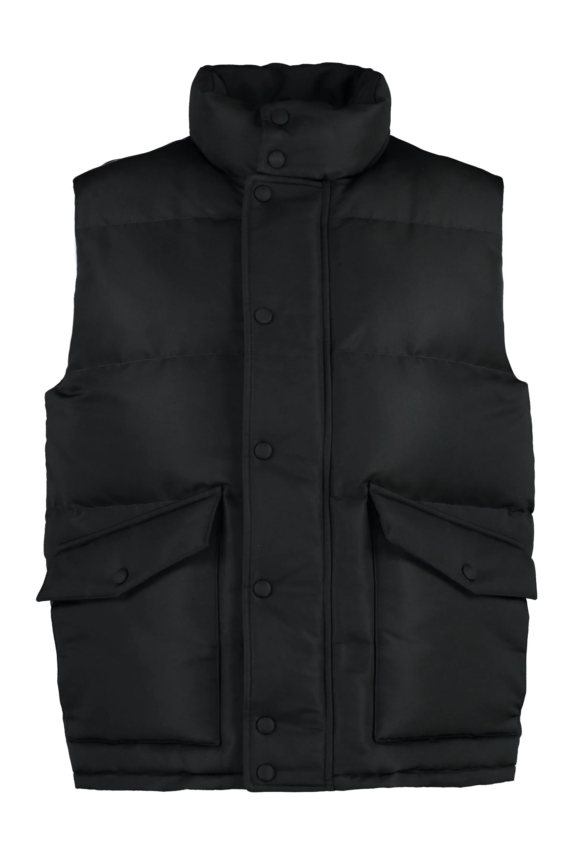 Alexander McQueen Puffer Gilet with Zip Closure - Graffiti Design.