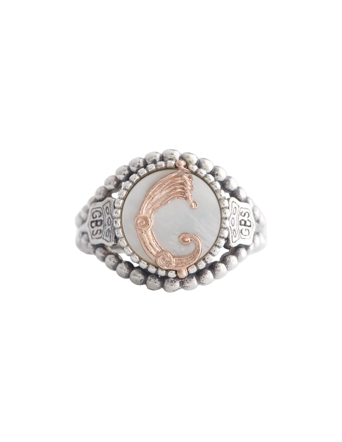 Anello Drago medal bianco