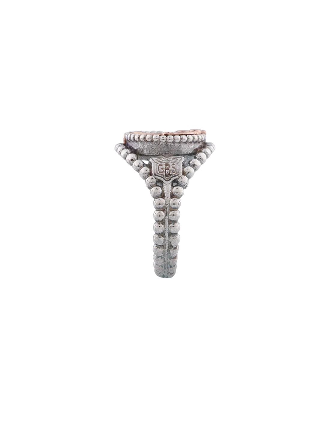 Anello Drago medal bianco