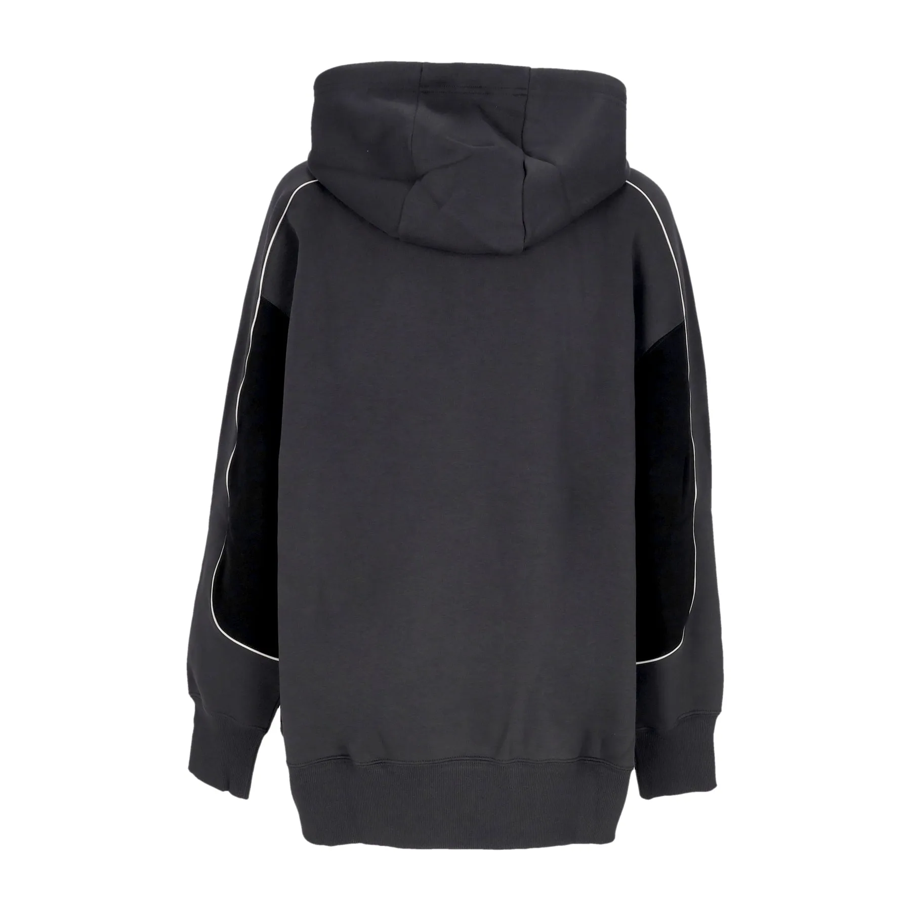 Anthracite, Black, and White Oversize Swoosh Hoodie for Women