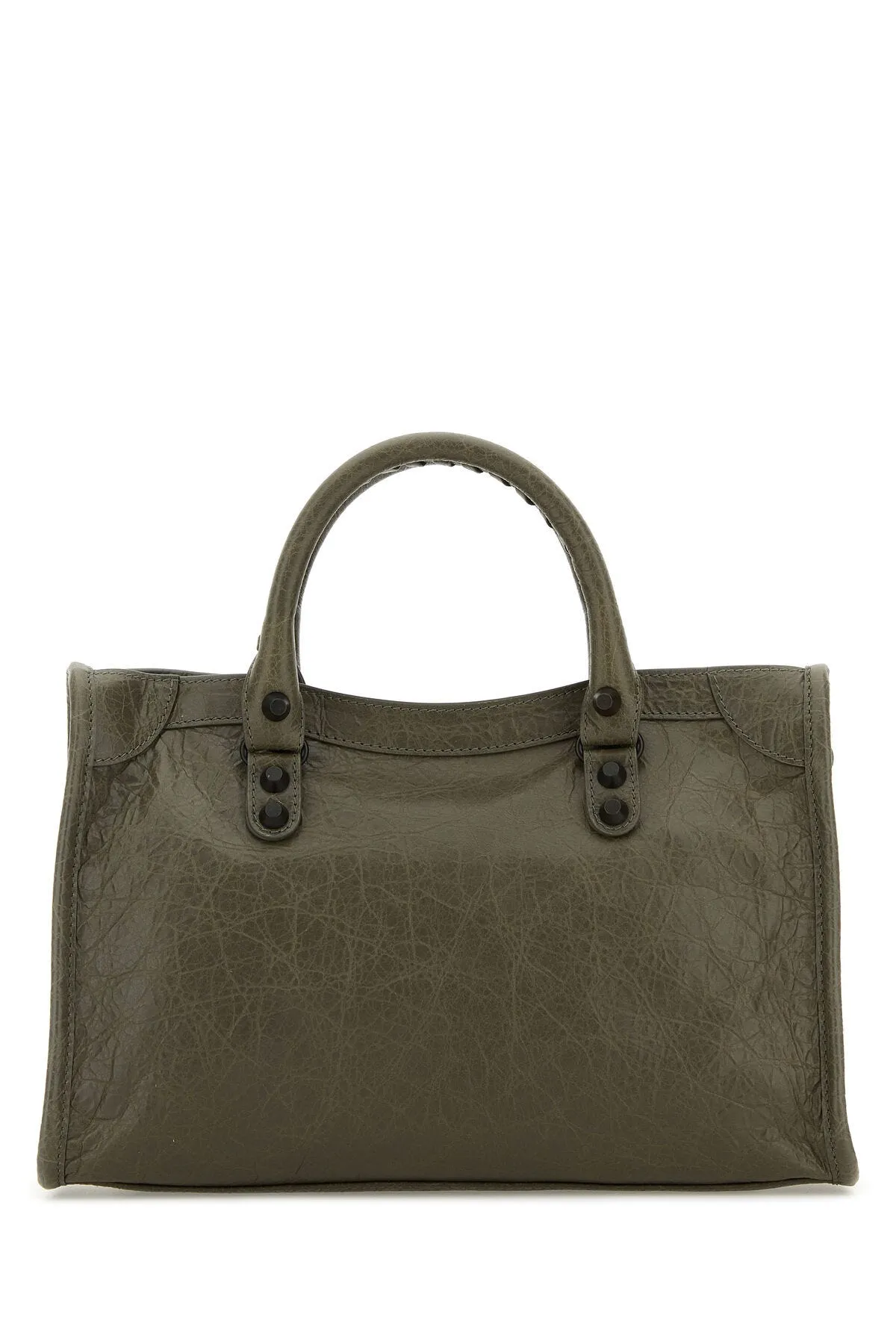 Army Green Small Leather Le City Handbag