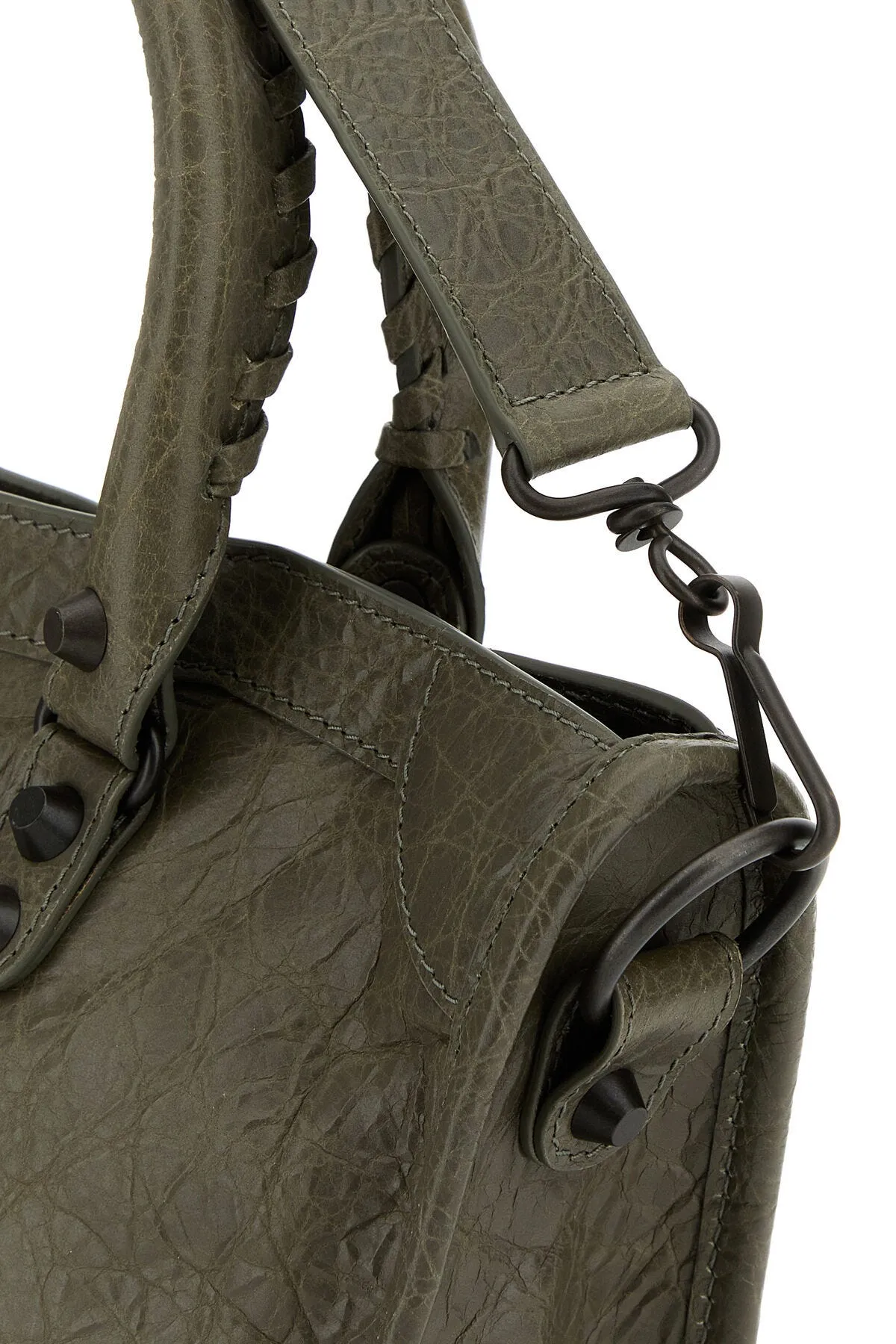 Army Green Small Leather Le City Handbag