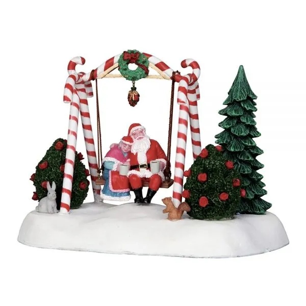 Swinging Santa Claus Companion Lemax 24479 13 cm Moving Scene