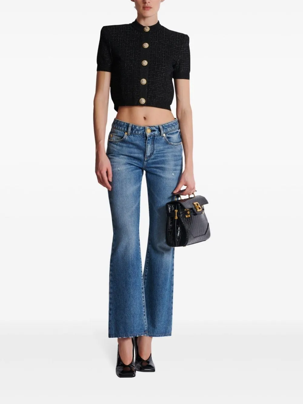 Balmain Cardigan crop PB Labyrinth