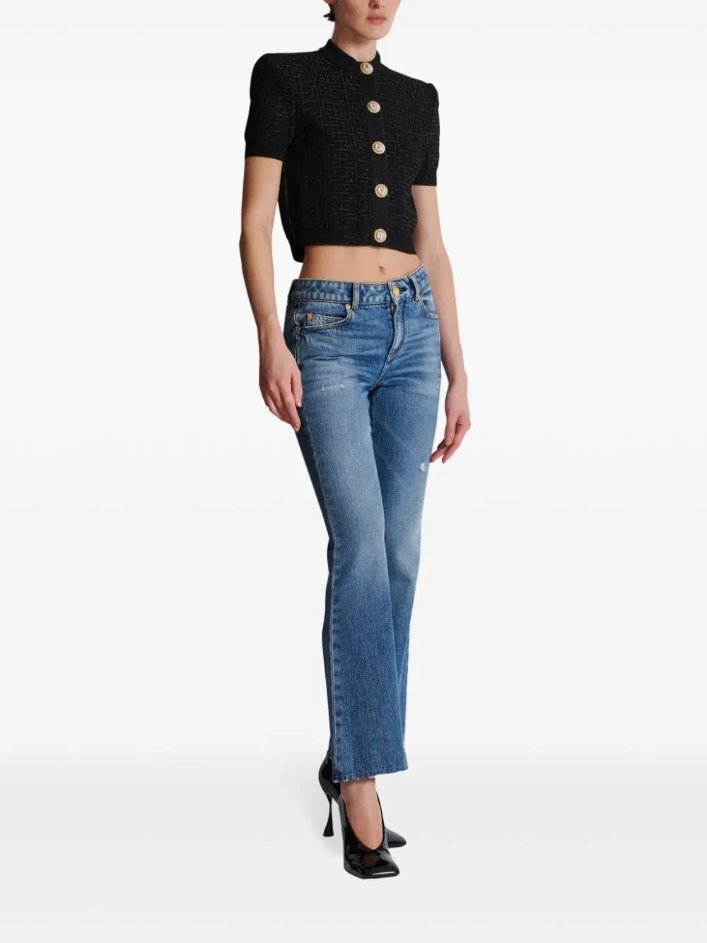 Balmain Cardigan crop PB Labyrinth