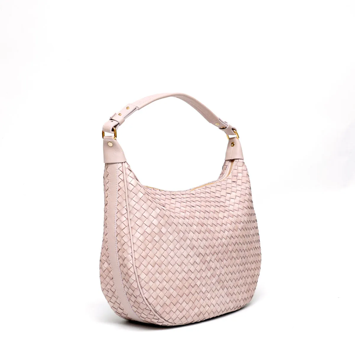 Beige Alba Intrecciato Handbag