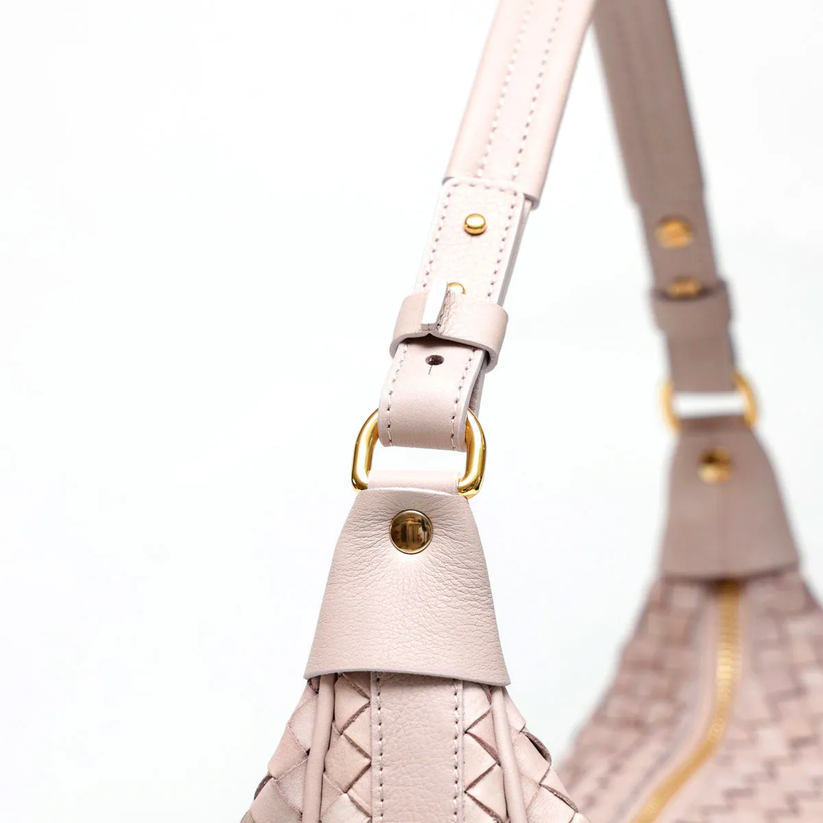 Beige Alba Intrecciato Handbag