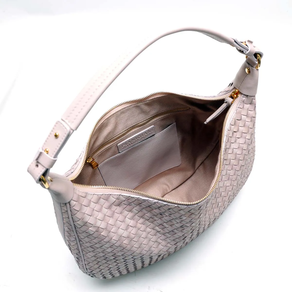 Beige Alba Intrecciato Handbag