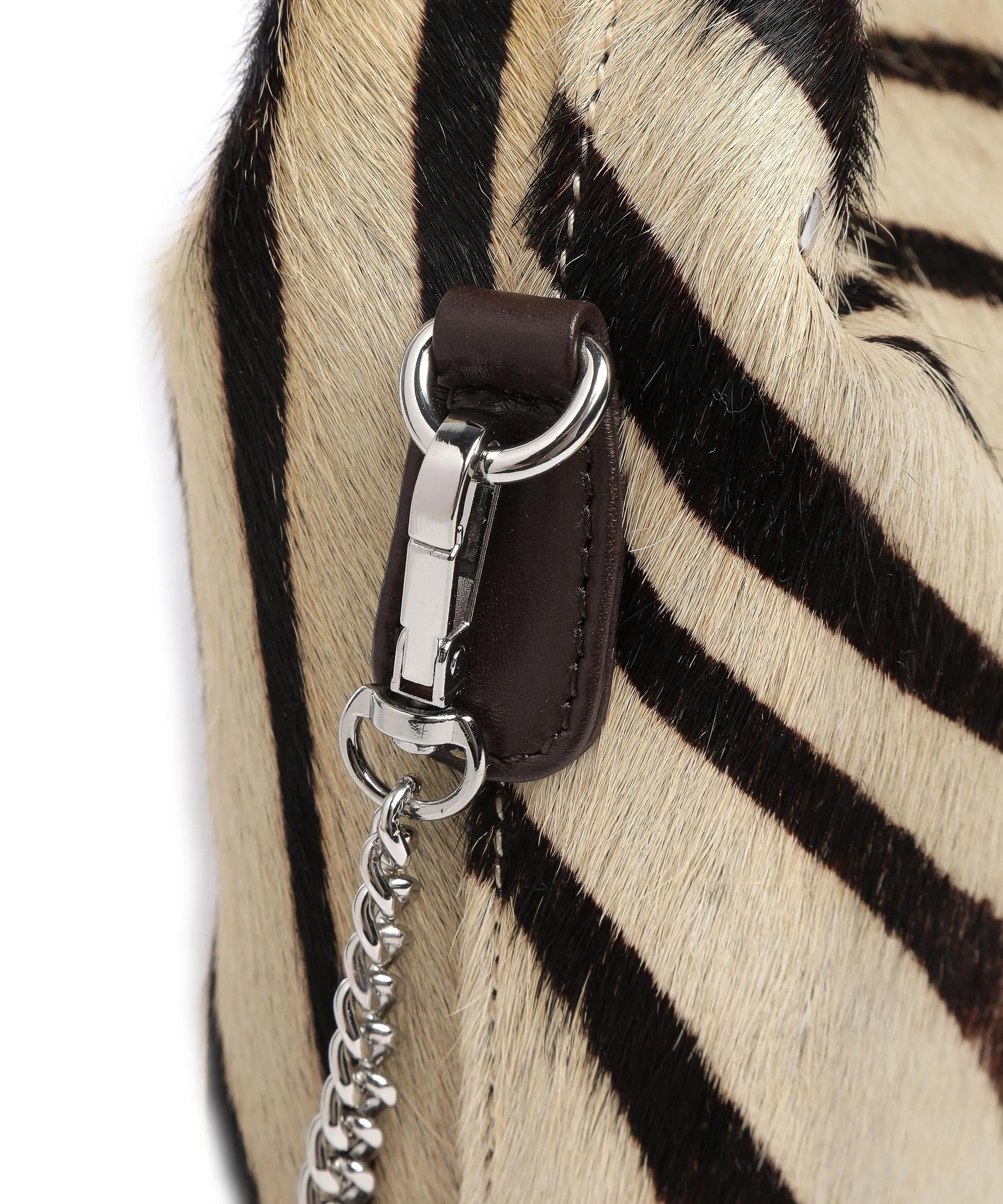 Beige Fur Hobo Bag by Núnoo Deluxe Dandy