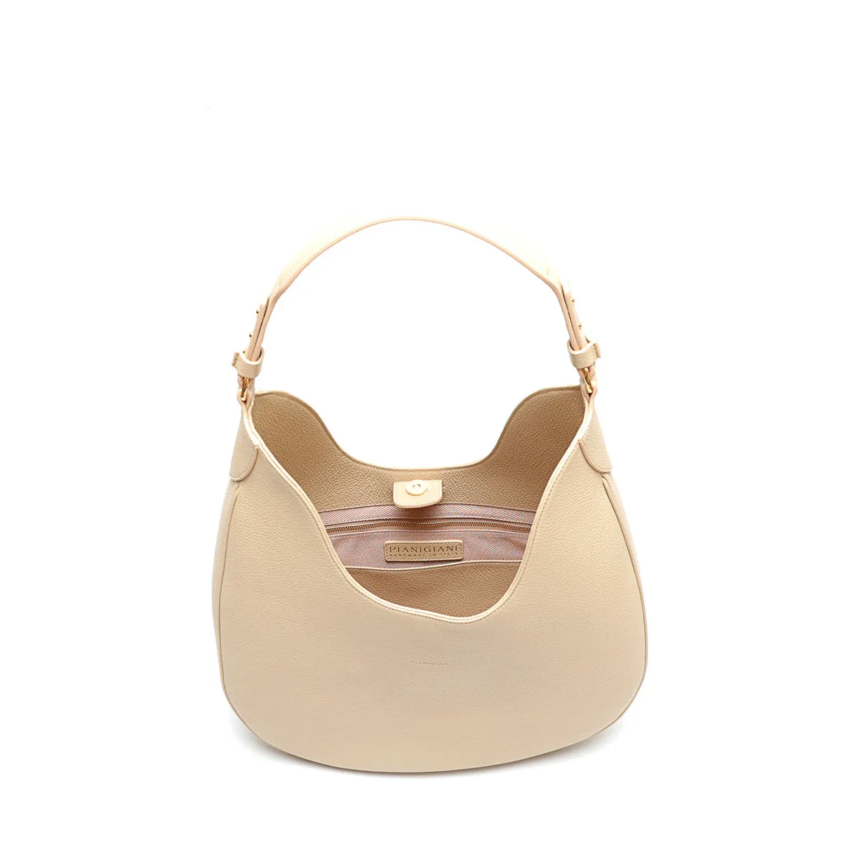Beige Leather Cloe