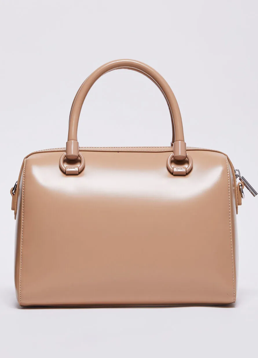 Beige Logo Handbag