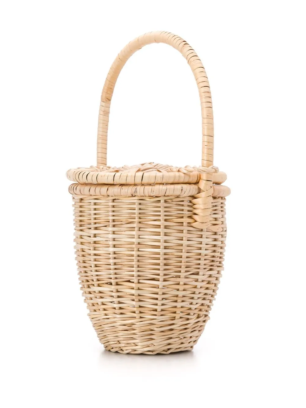 Beige woven bucket bag - Patou, for women.