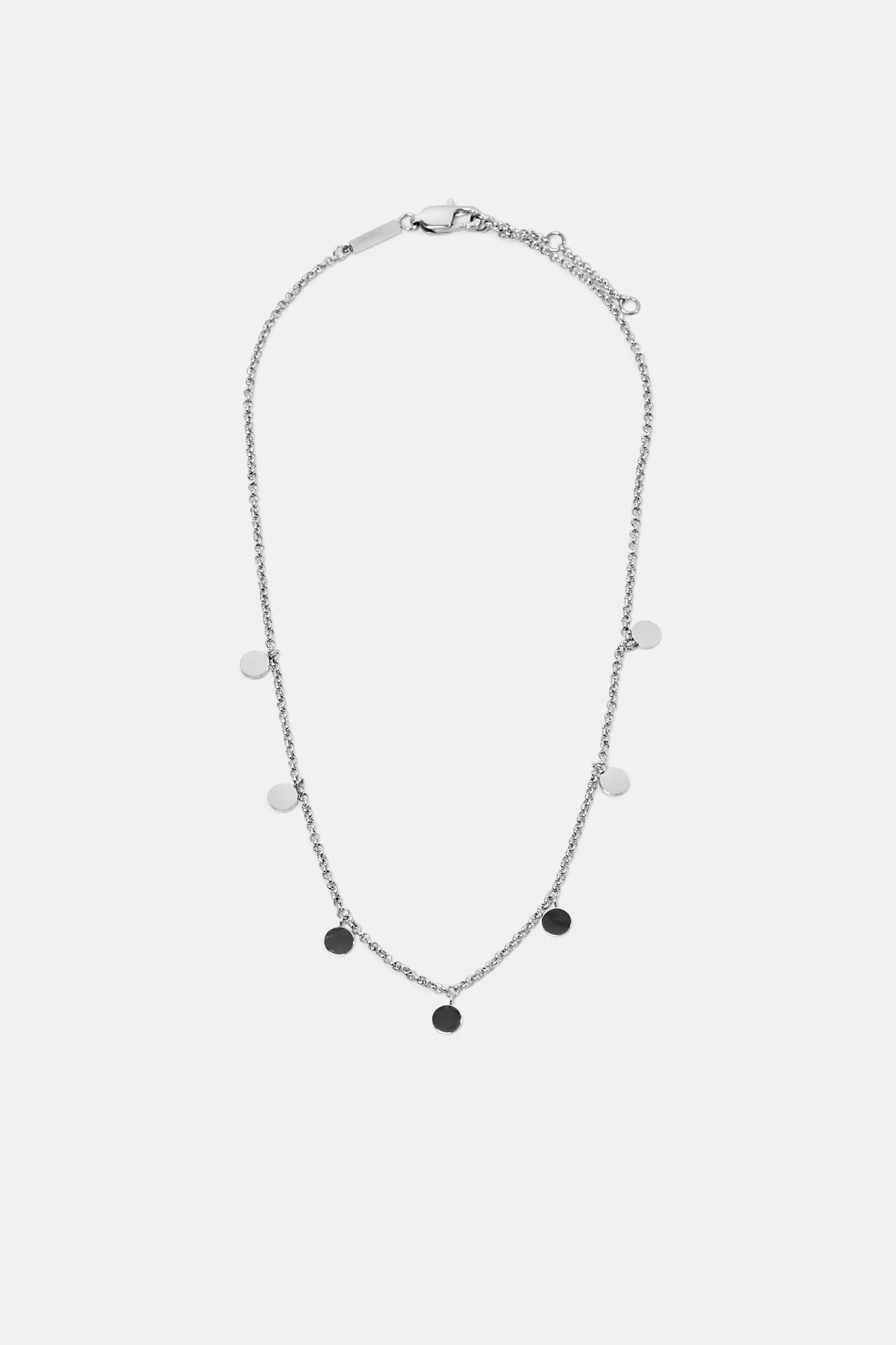 belcher chain necklace with round pendant