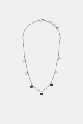 belcher chain necklace with round pendant