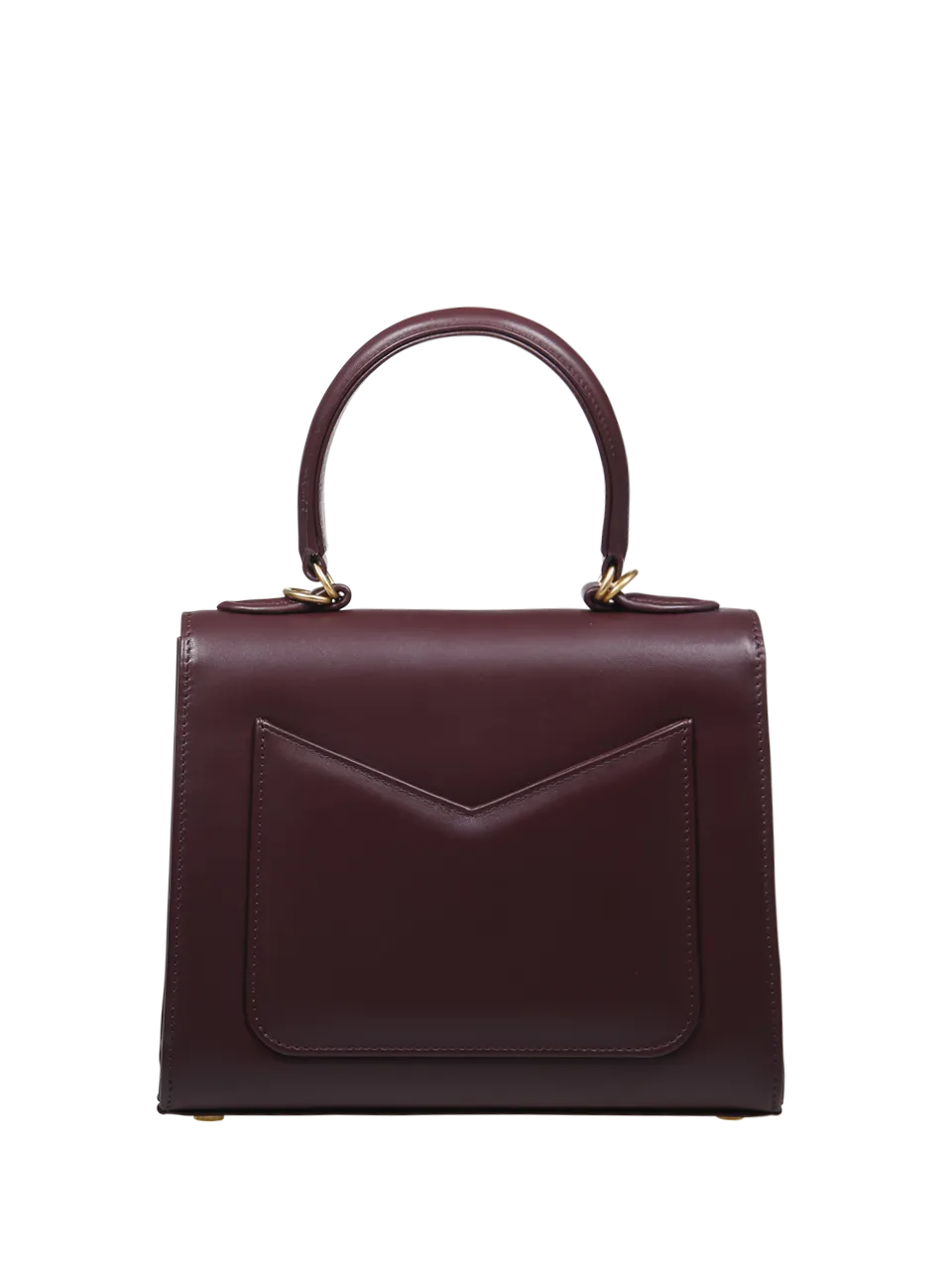 Big Queen Bordeaux Calf Leather Handbag by Amato Daniele