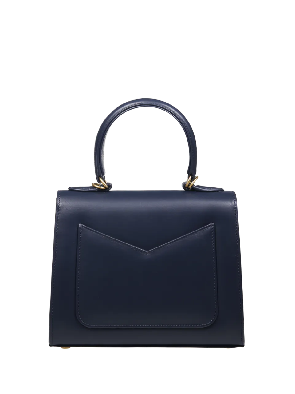 Big Queen Dark Blue Calf Leather Handbag by Amato Daniele