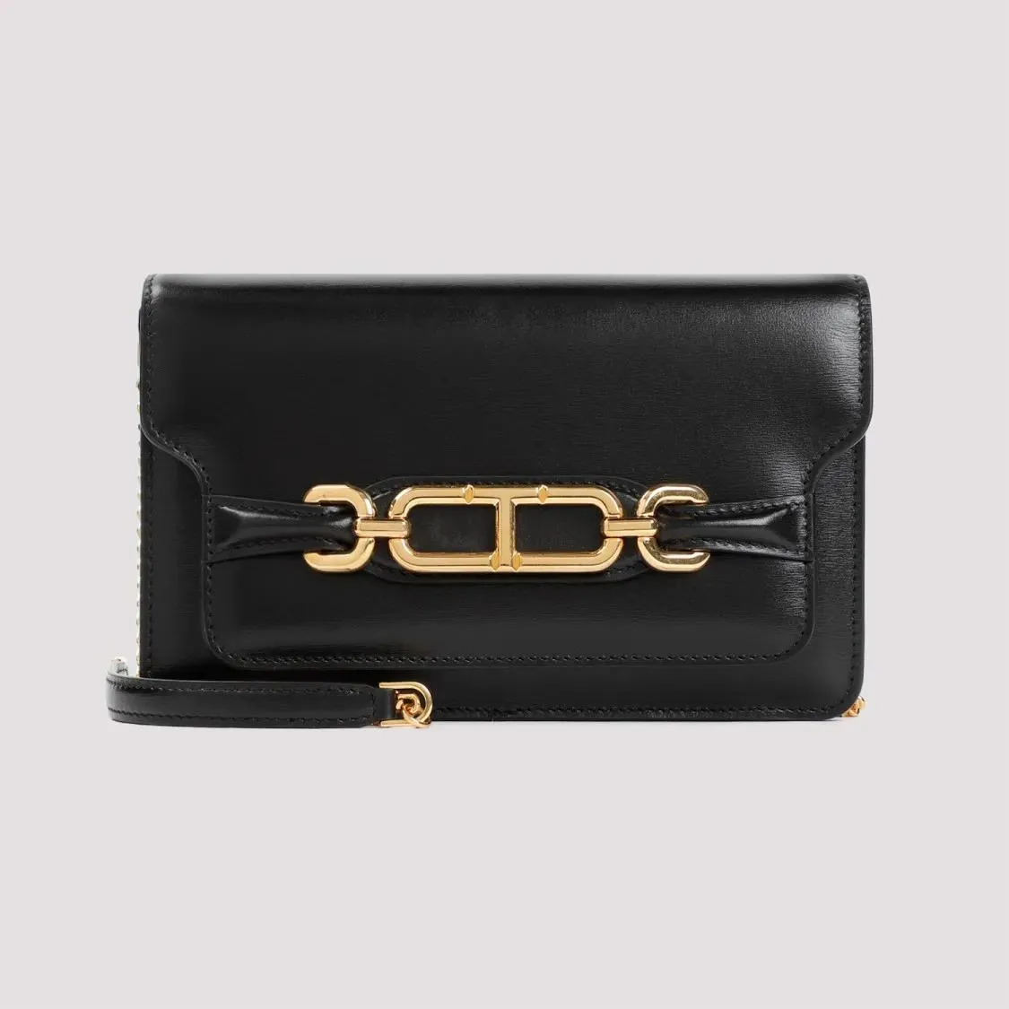 Black Calf Leather Handbag by Tom Ford in Black