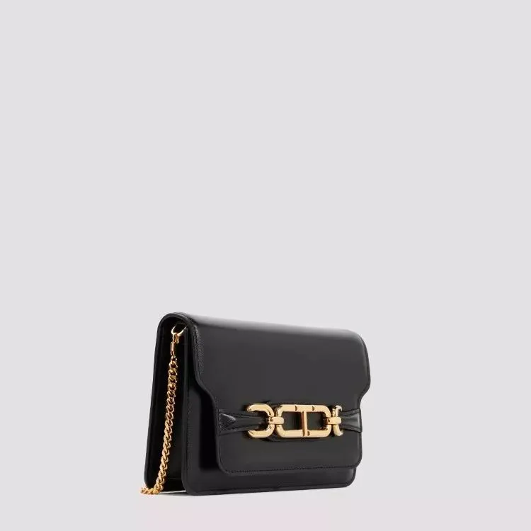 Black Calf Leather Handbag by Tom Ford in Black
