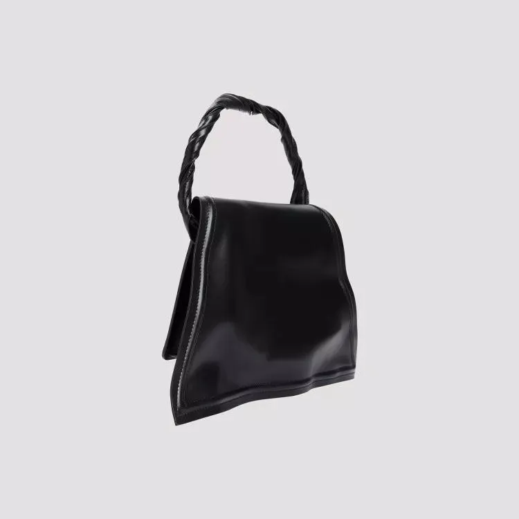 Black Cow Leather Handbag by Paris Best Wire in Black