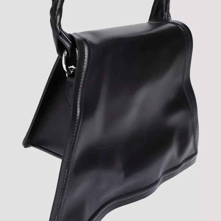 Black Cow Leather Handbag by Paris Best Wire in Black