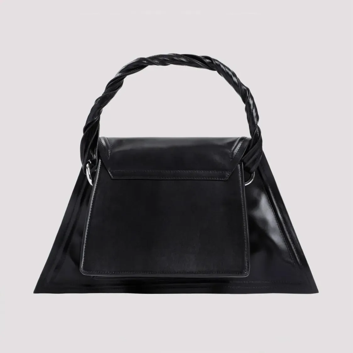 Black Cow Leather Handbag by Paris Best Wire in Black