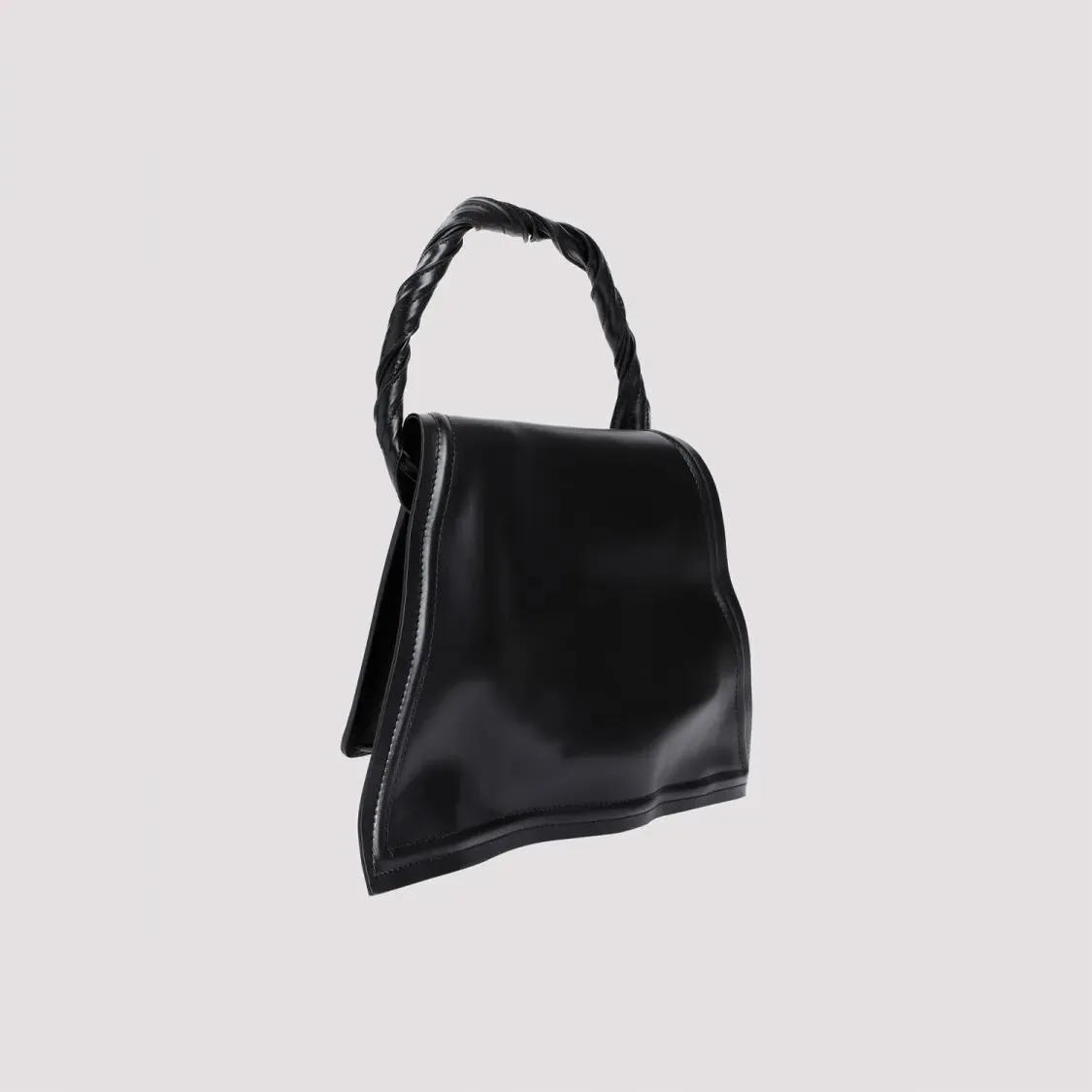 Black Cow Leather Handbag by Paris Best Wire in Black