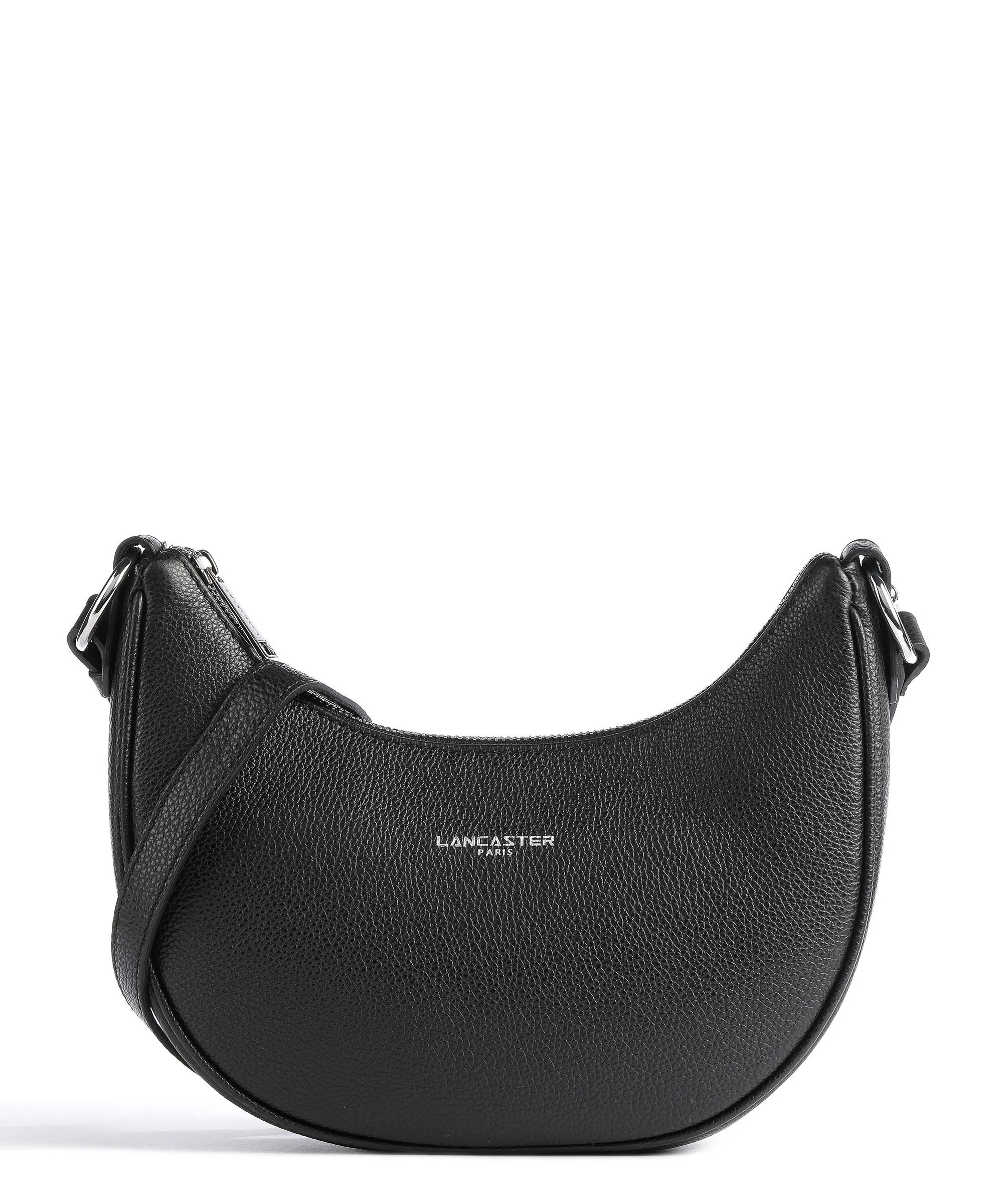 Black Grained Calfskin Shoulder Bag by Lancaster Firenze
