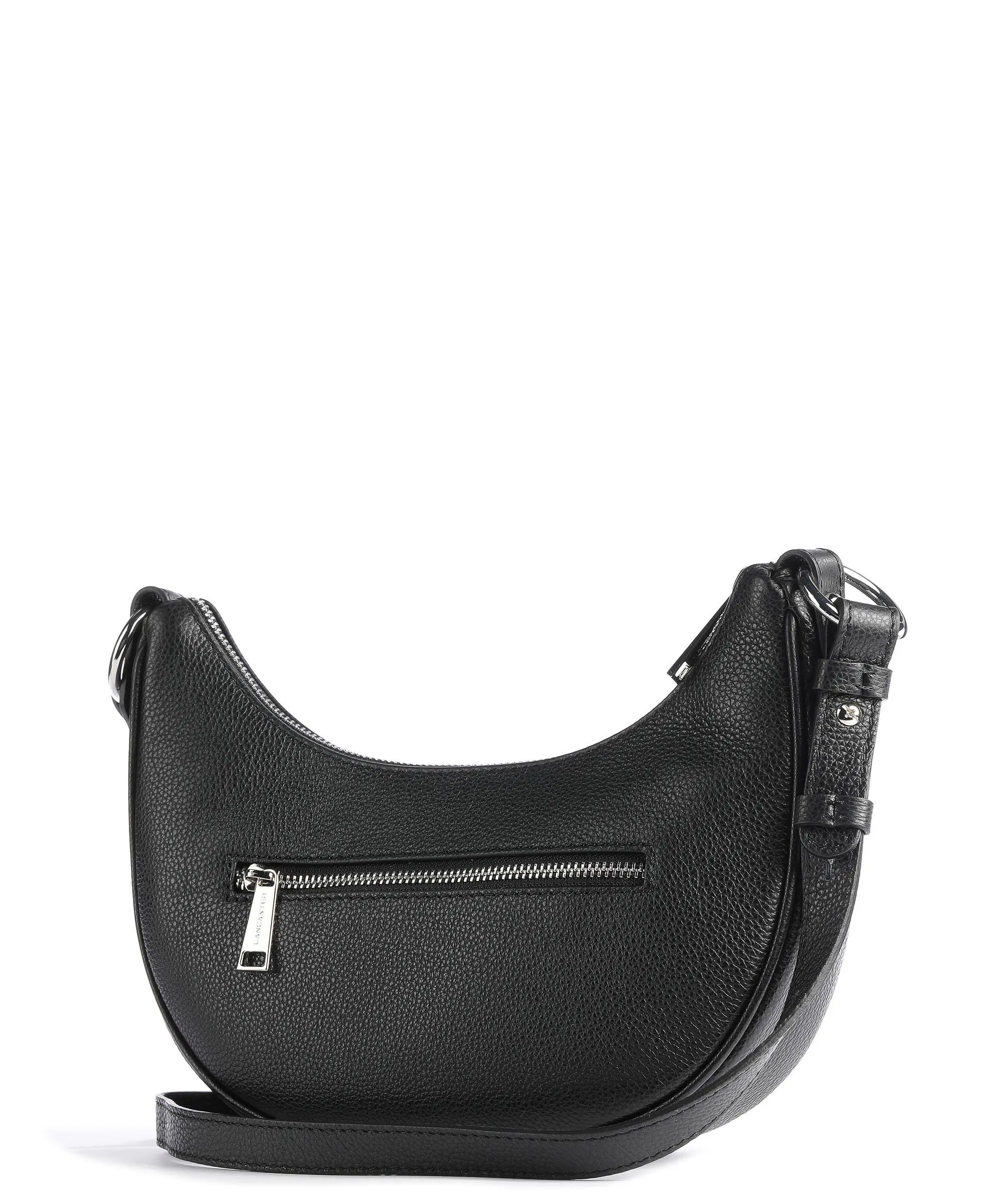 Black Grained Calfskin Shoulder Bag by Lancaster Firenze