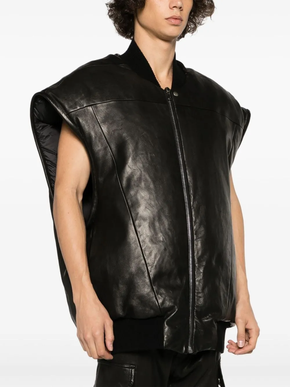 Black Jumbo Flight Padded Vest - Men