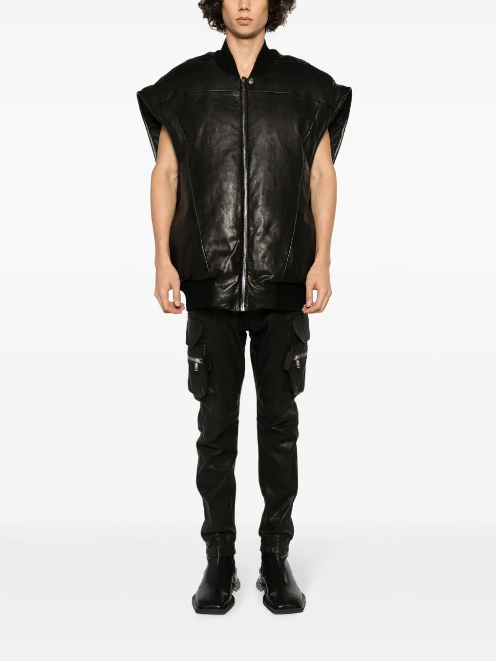 Black Jumbo Flight Padded Vest - Men