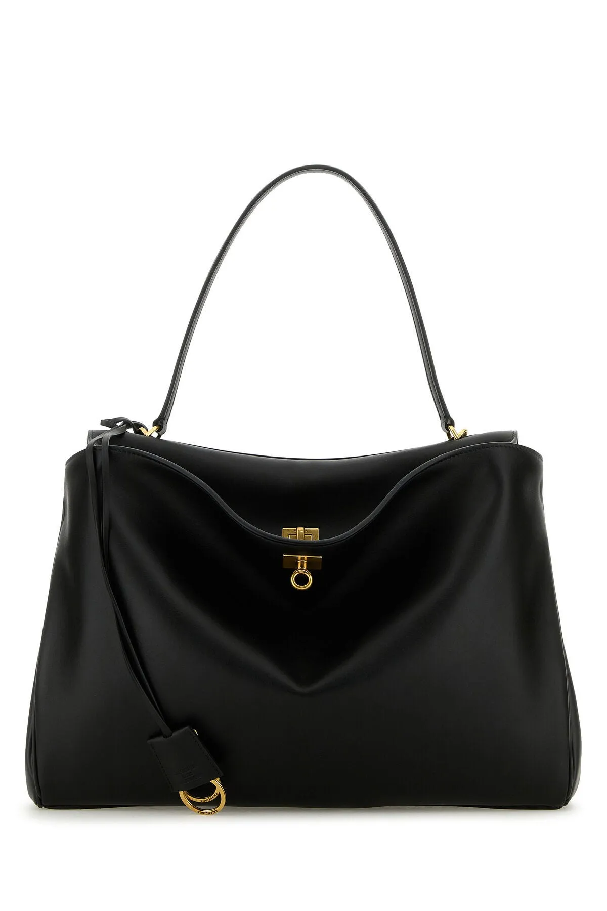 Black Large Leather Rodeo Handbag