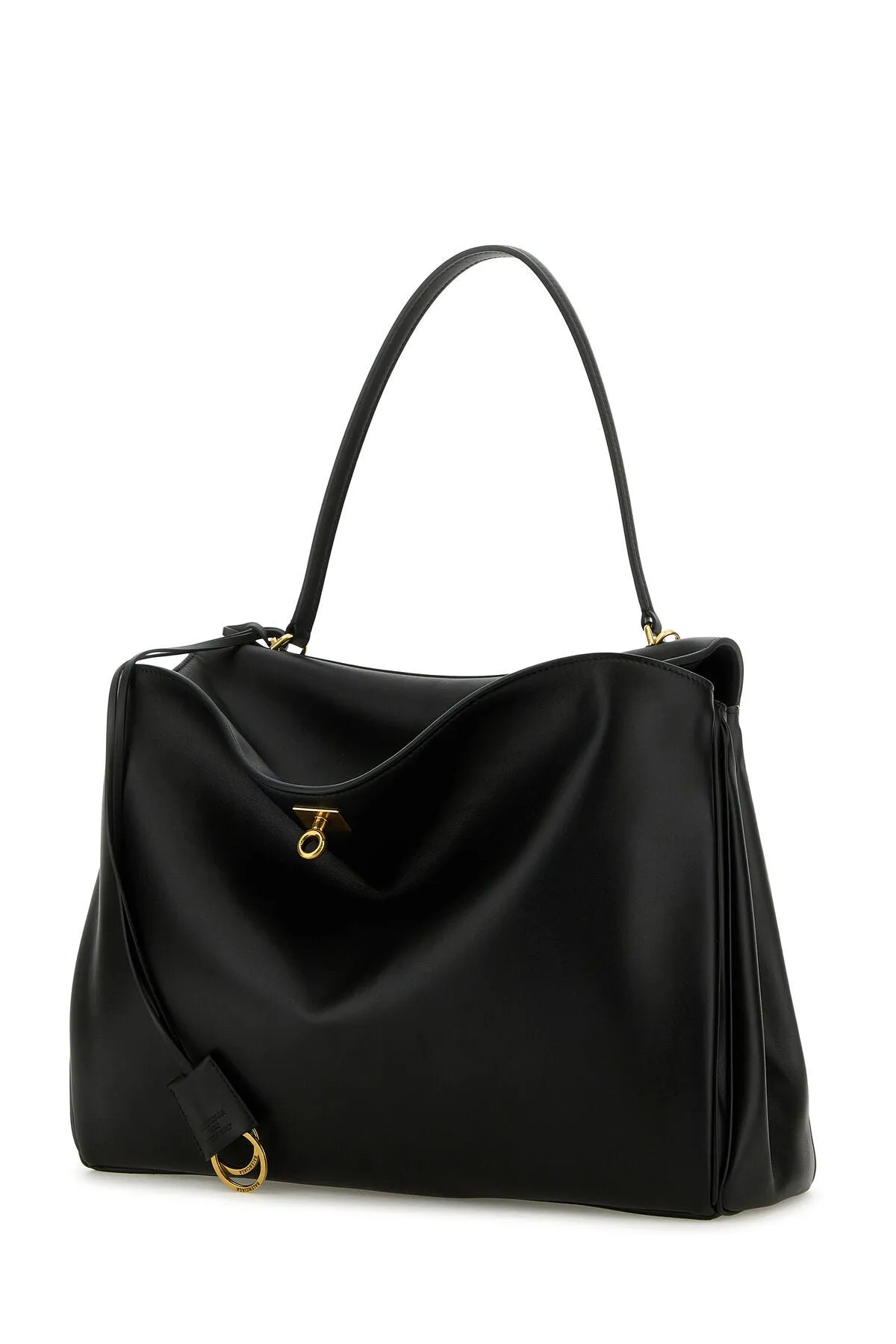 Black Large Leather Rodeo Handbag