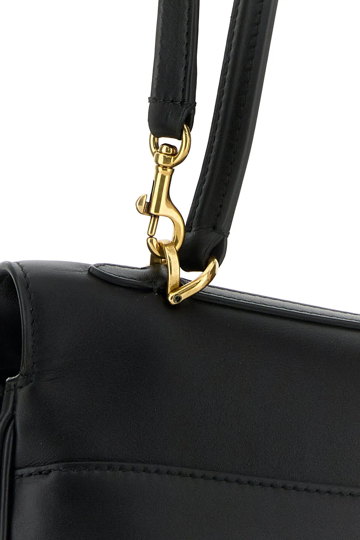 Black Large Leather Rodeo Handbag