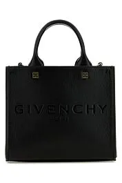 Black Leather Mini G-Tote Handbag