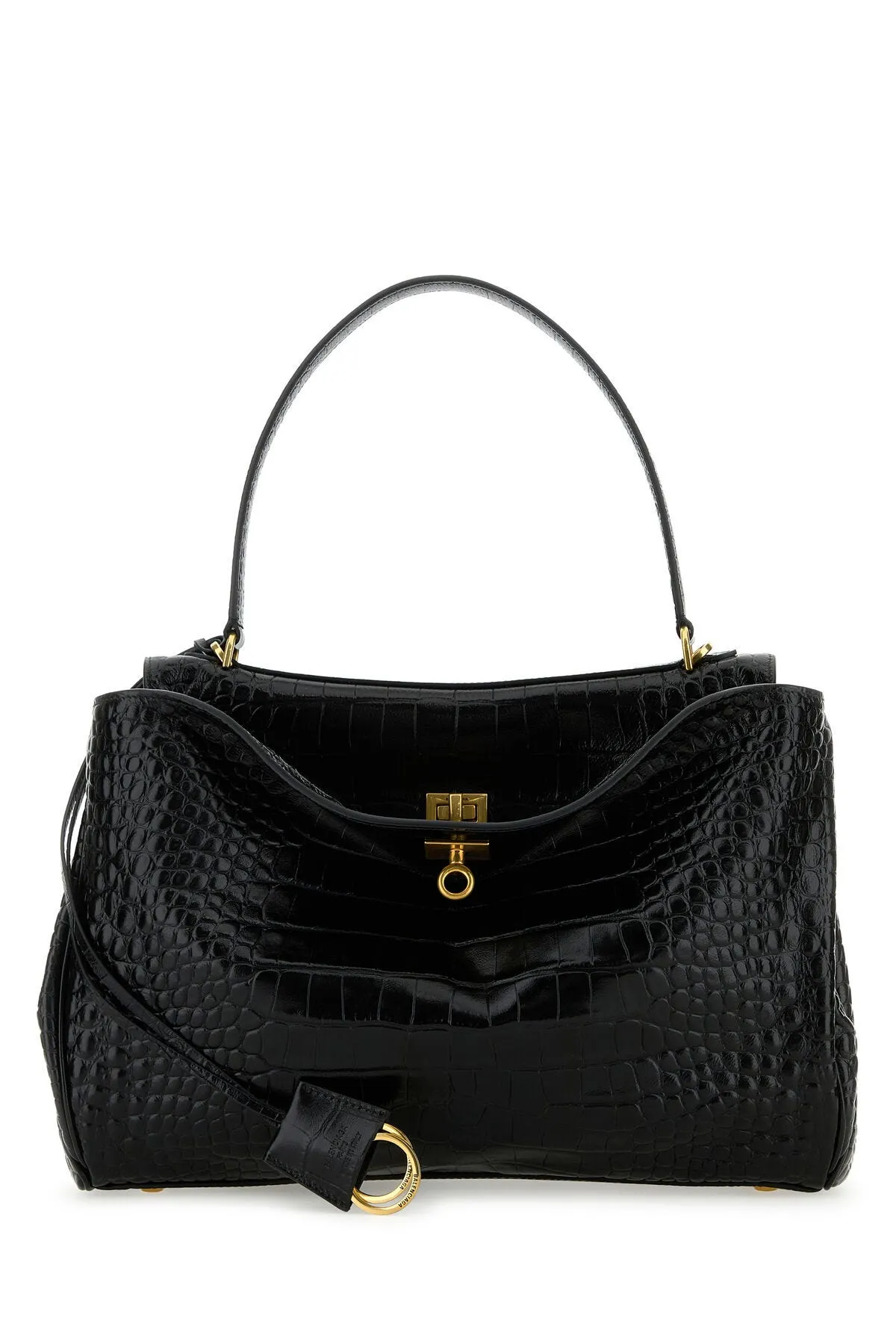 Black Leather Rodeo Handbag