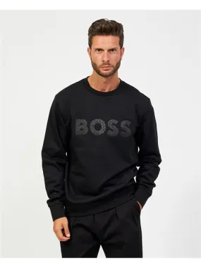 Black men's Boss sweatshirt crewneck