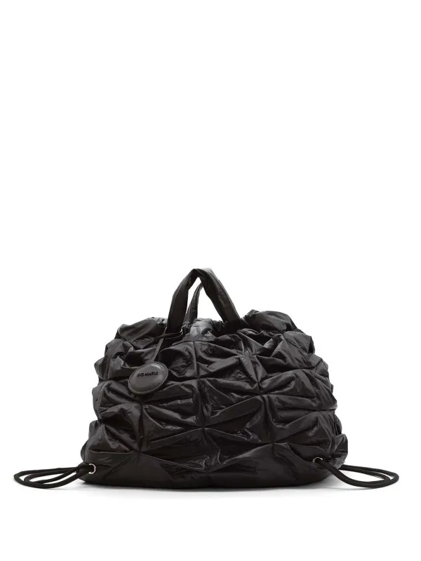 Black Nylon Large Handbag