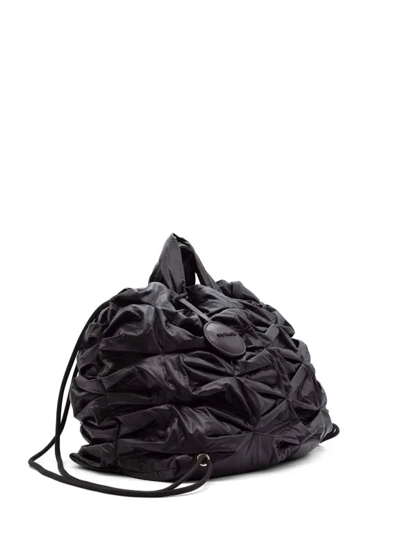 Black Nylon Large Handbag