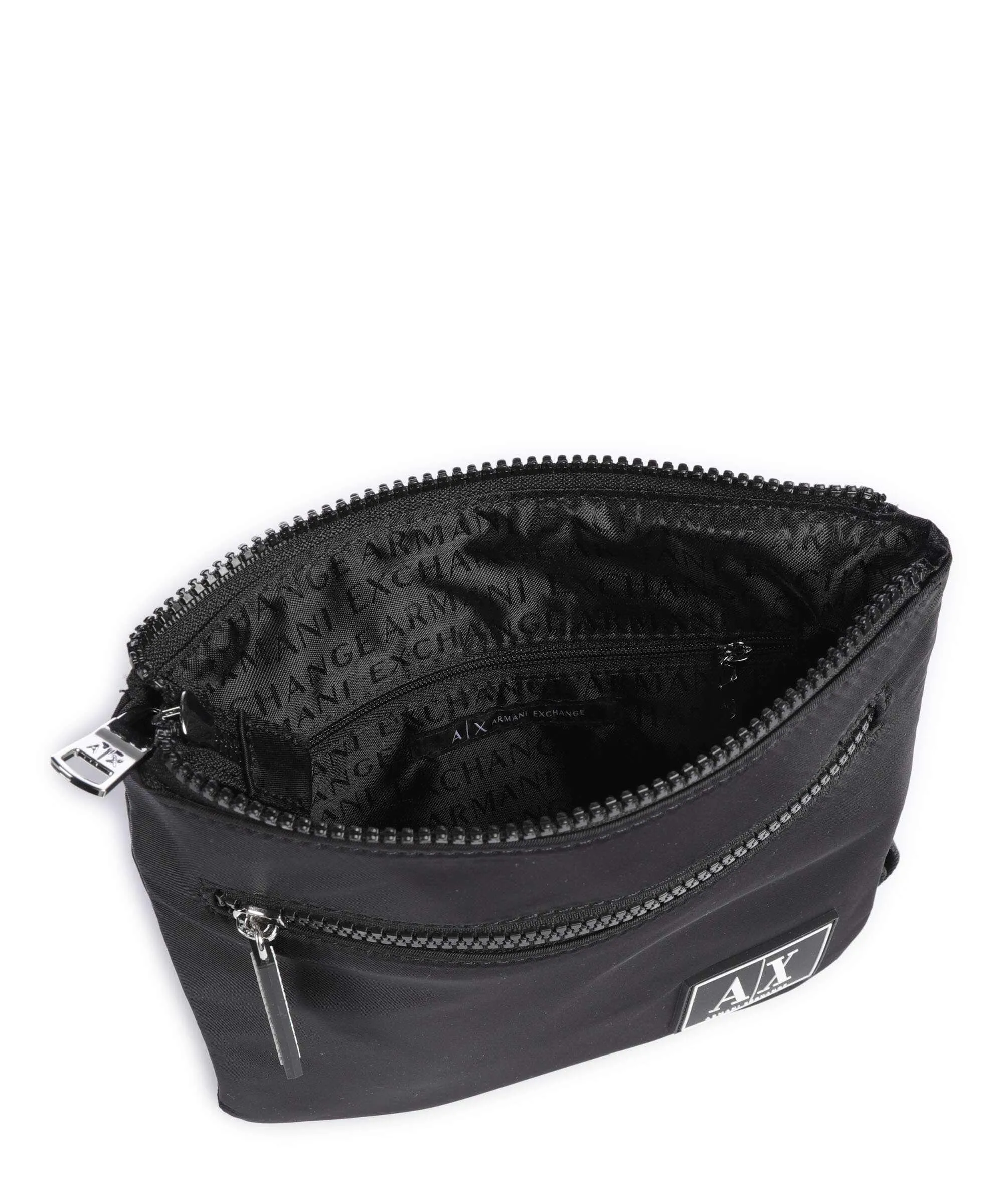 Black Polyester Crossbody Bag by Armani Exchange