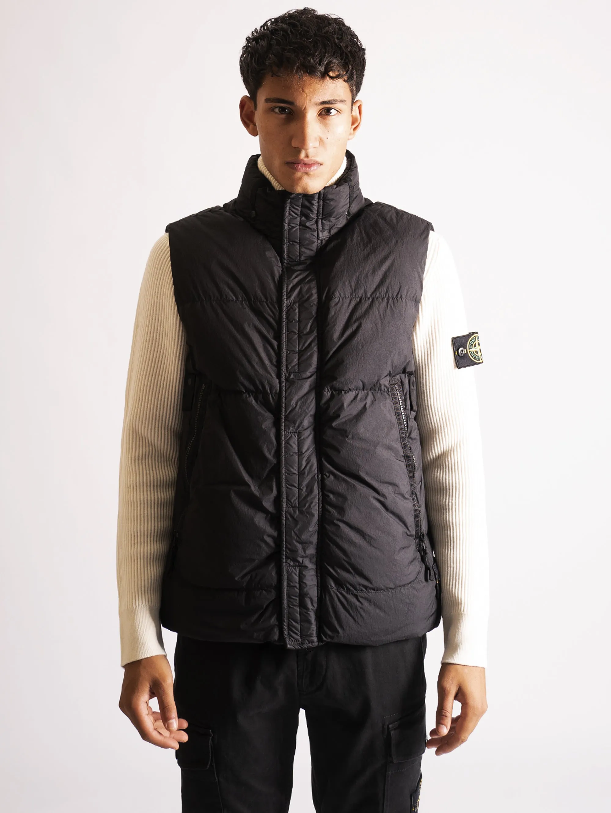 Black Quilted Vest.